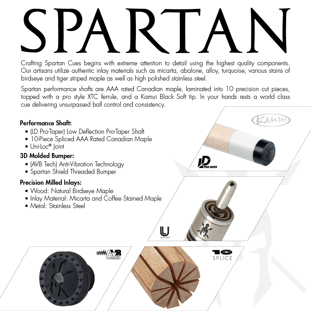 Spartan SPR08 Pool Cue - Pool Shark Supply