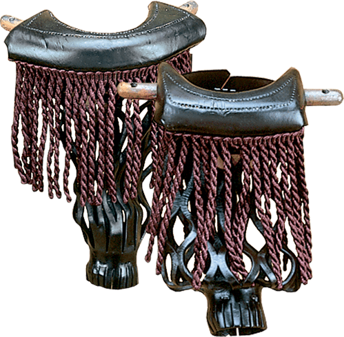 TPPK04 Dark Brown Fringe Leather Pockets (Set of 6) - Pool Shark Supply