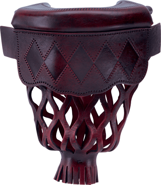 TPPK05 Burgundy Diamond Leather Shield Pockets - Pool Shark Supply