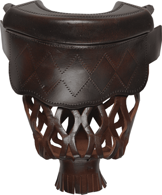 TPPK11 Dark Brown Diamond Leather Shield Pockets - Pool Shark Supply