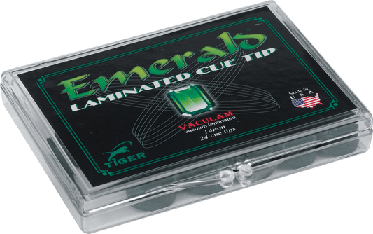 Tiger Emerald QTTEM12 Cue Tips - box of 12 - Pool Shark Supply