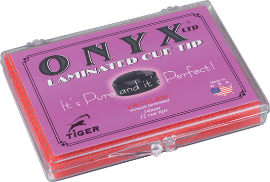 Tiger Onyx QTTON12 Cue Tip - box of 12 - Pool Shark Supply