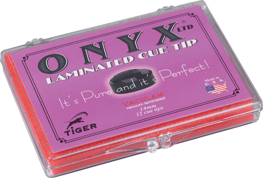 Tiger Onyx QTTON12 Tips - Box of 12 - Pool Shark Supply