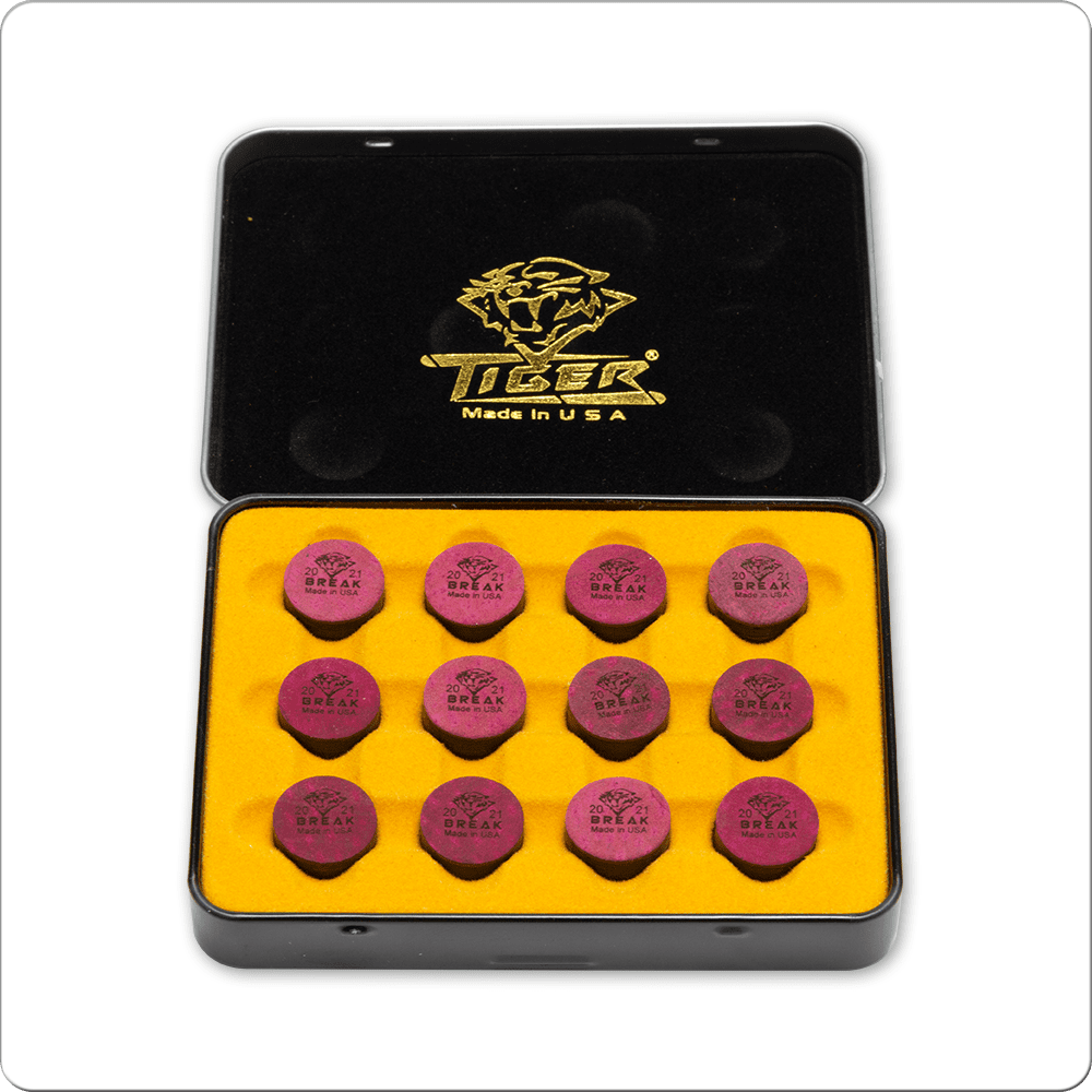 Tiger QTTBK12 Break/Jump Tip - Box of 12 - Pool Shark Supply