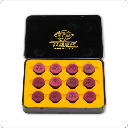 Tiger QTTBK12 Break/Jump Tip - Box of 12 - Pool Shark Supply