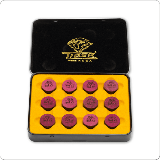 Tiger QTTBK12 Break/Jump Tip - Box of 12 - Pool Shark Supply