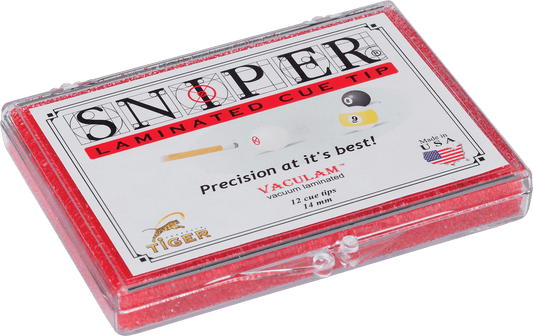 Tiger Sniper QTTSNP12 Cue Tip - box of 12 - Pool Shark Supply