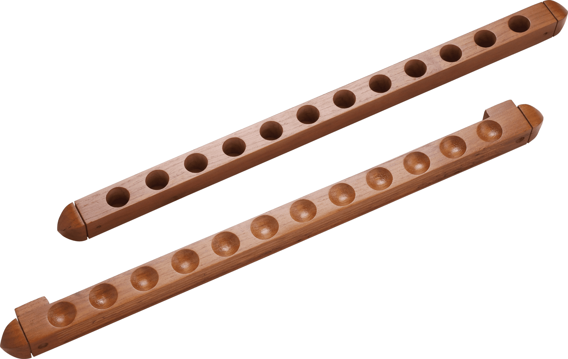 WR2P12H 12 Pool Cue Wall Rack w/ Holes - Pool Shark Supply