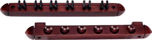 WR6S 6 Pool Cue Wall Rack w/ Clips - Pool Shark Supply
