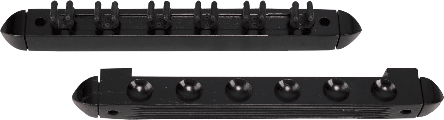 WR6S 6 Pool Cue Wall Rack w/ Clips - Pool Shark Supply Pool Shark Supply