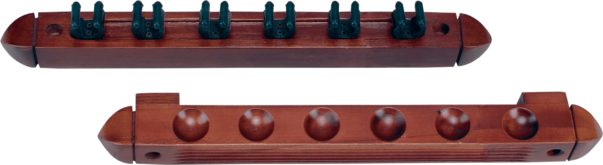 WR6S 6 Pool Cue Wall Rack w/ Clips - Pool Shark Supply