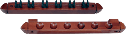 WR6S 6 Pool Cue Wall Rack w/ Clips - Pool Shark Supply