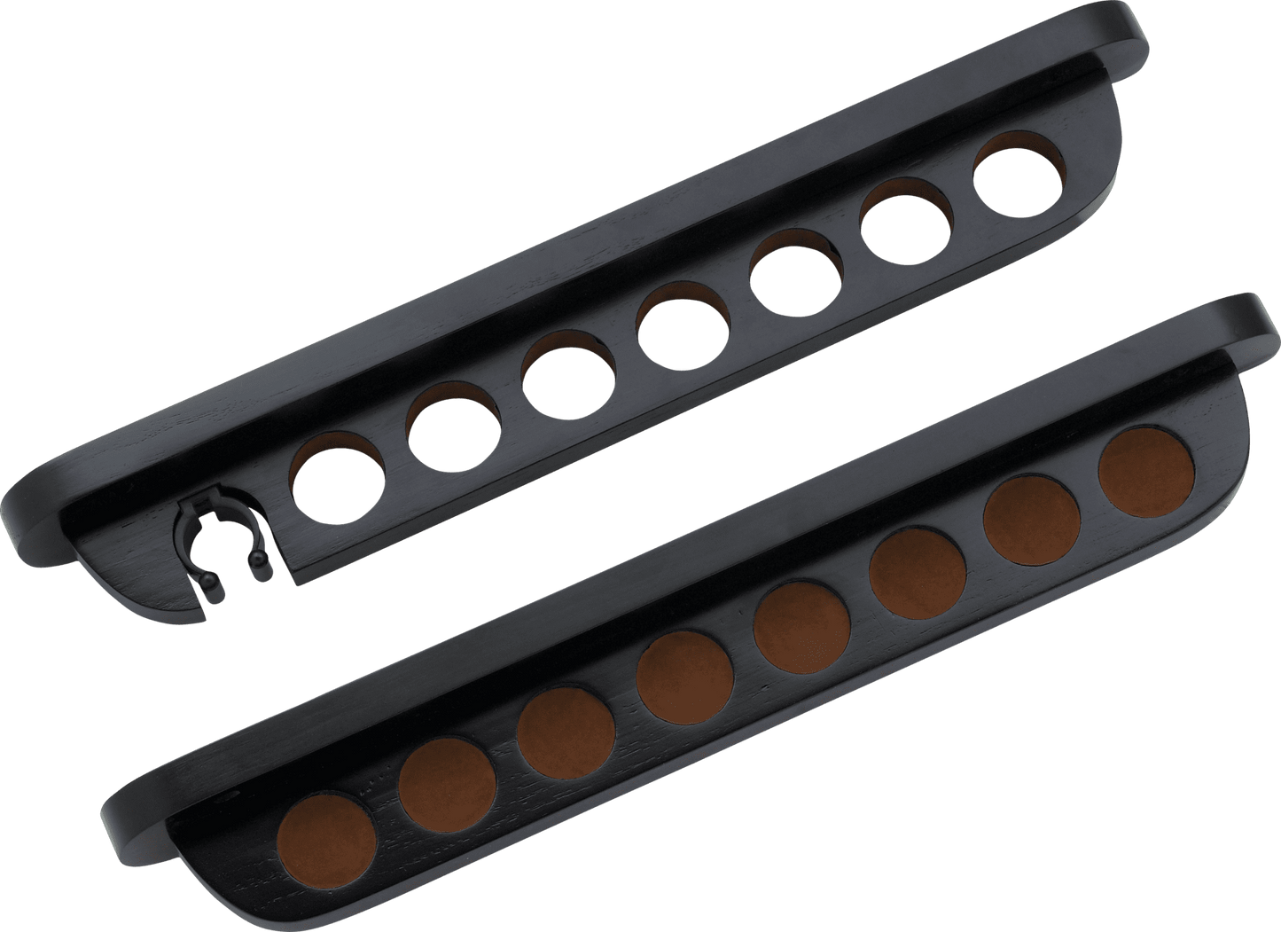 WR7WC 7 Pool Cue Wall Rack w/ Bridge Clip - Pool Shark Supply Pool Shark Supply