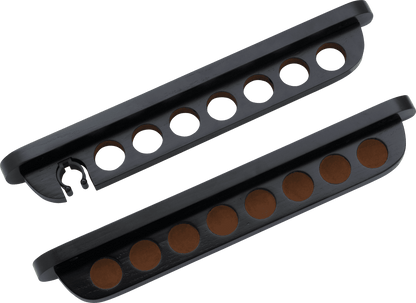 WR7WC 7 Pool Cue Wall Rack w/ Bridge Clip - Pool Shark Supply