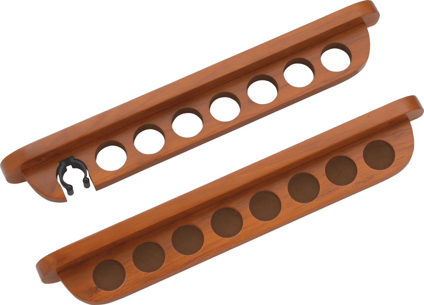 WR7WC 7 Pool Cue Wall Rack w/ Bridge Clip - Pool Shark Supply Pool Shark Supply