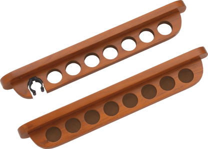 WR7WC 7 Pool Cue Wall Rack w/ Bridge Clip - Pool Shark Supply