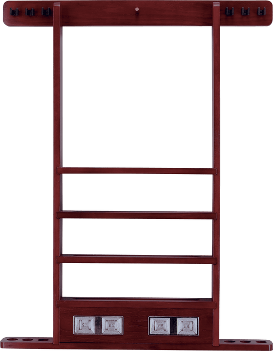 WRSC 6 Pool Cue Wall Rack w/ Score Counter - Pool Shark Supply