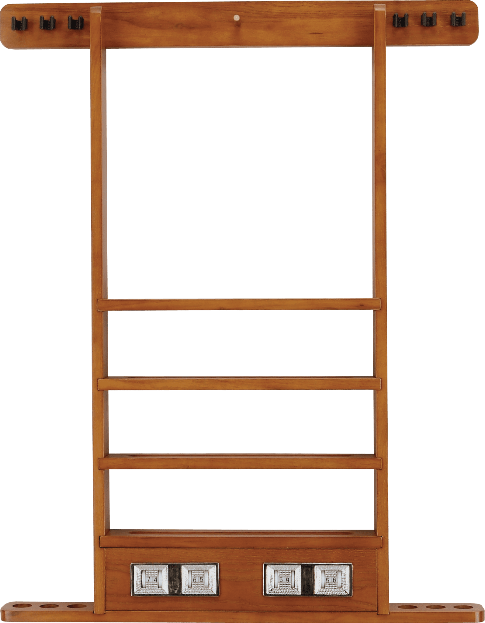 WRSC 6 Pool Cue Wall Rack w/ Score Counter - Pool Shark Supply