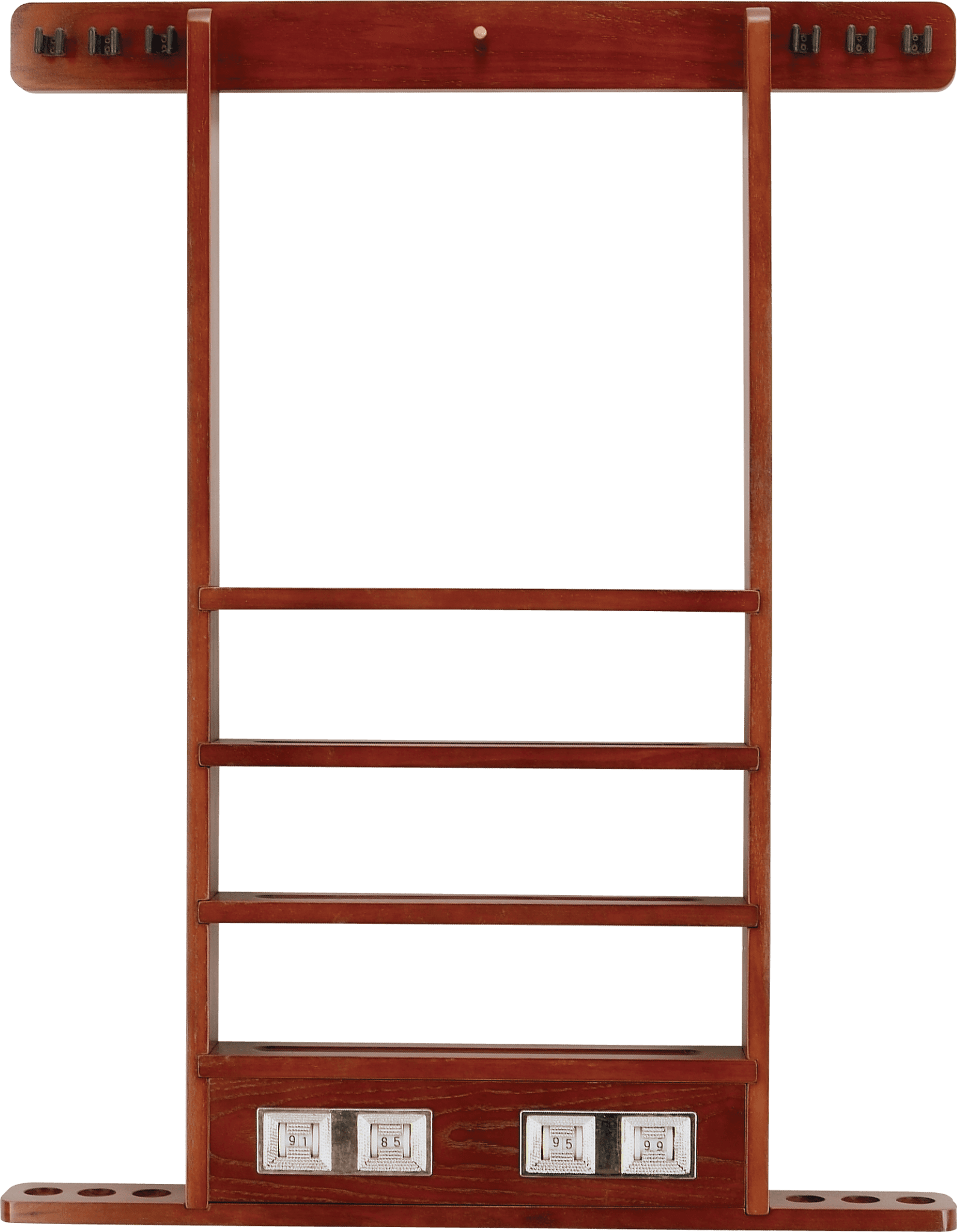WRSC 6 Pool Cue Wall Rack w/ Score Counter - Pool Shark Supply
