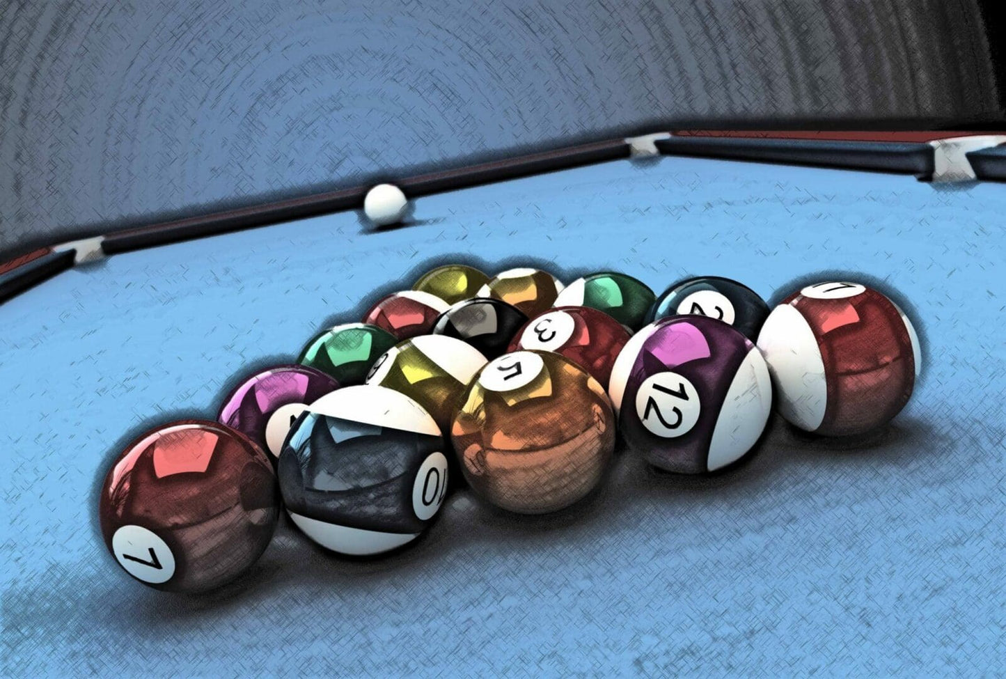 Wall Art NGA01 Rack of Balls - - Pool Shark Supply Pool Shark Supply