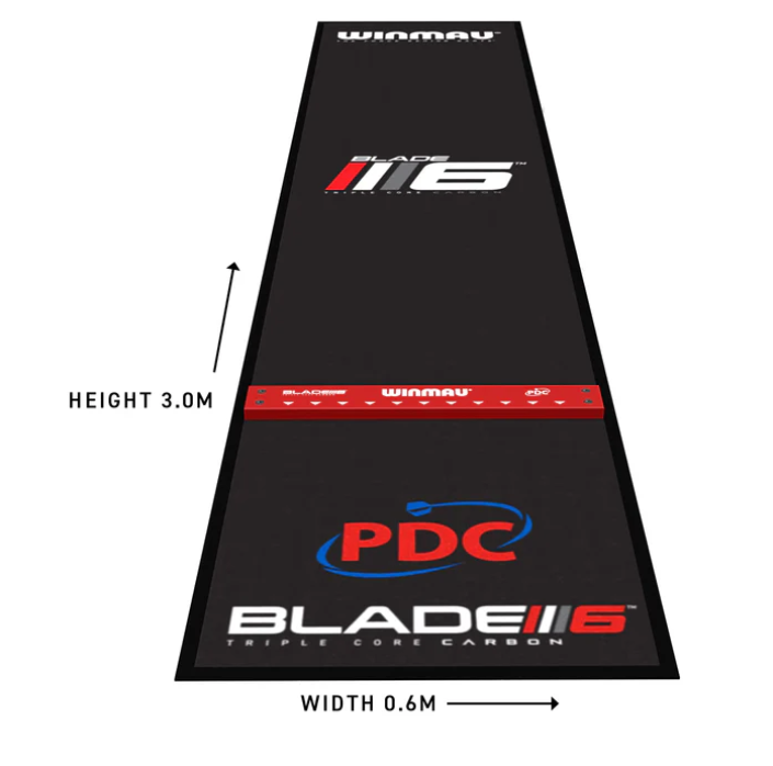 Winmau Pro Zone Precision Blade 6 Soft Feel Dart Mat & Integrated Oche - Pool Shark Supply Pool Shark Supply