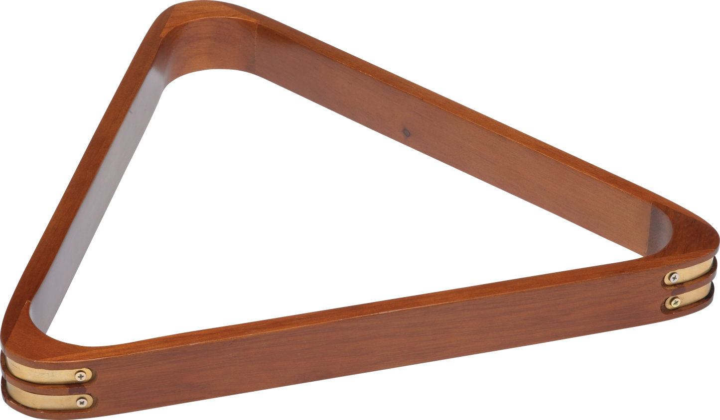 Wood RK8B Stain Triangle Rack w/ Brass Corners (Various finishes available) - Pool Shark Supply Pool Shark Supply