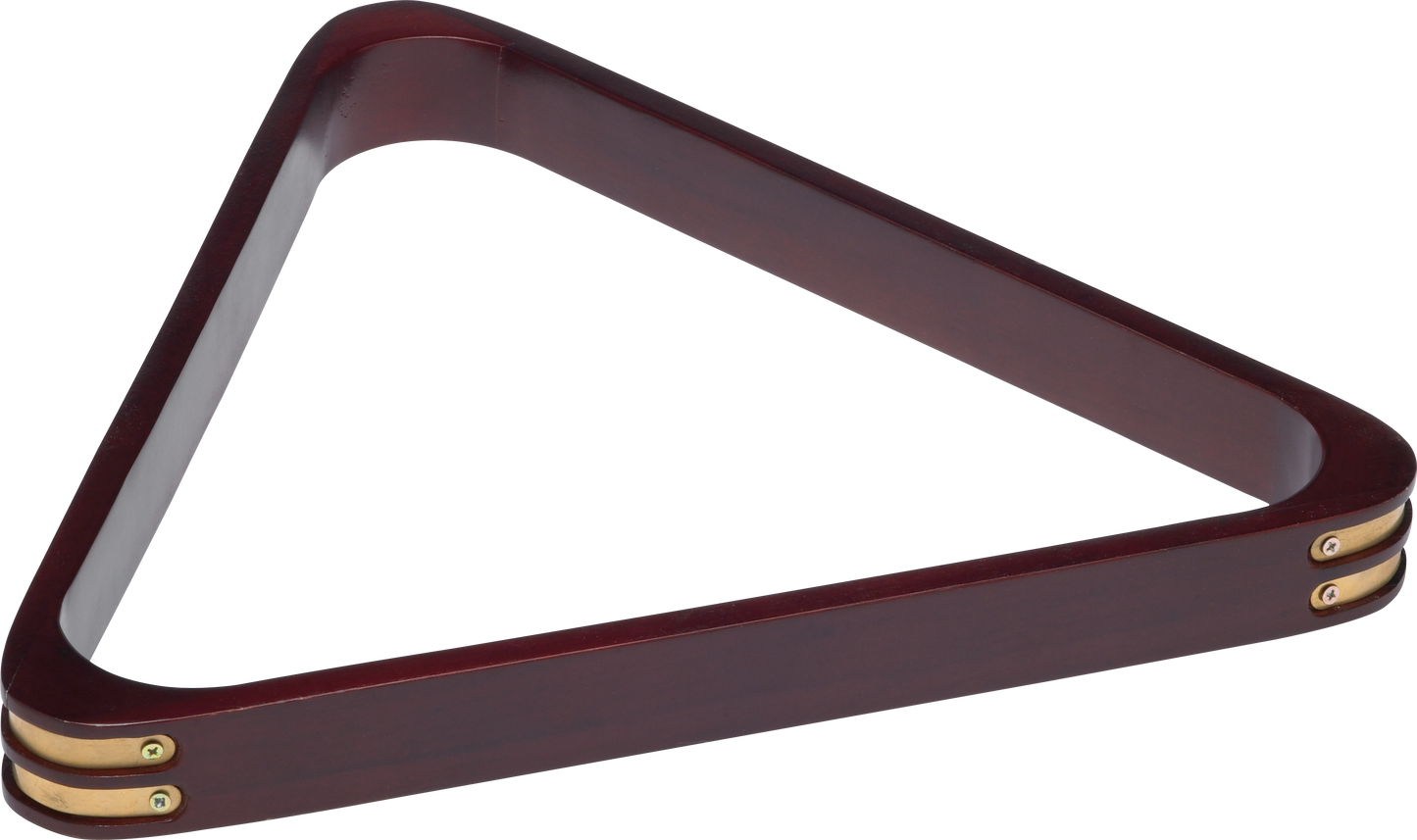 Wood RK8B Stain Triangle Rack w/ Brass Corners (Various finishes available) - Pool Shark Supply Pool Shark Supply