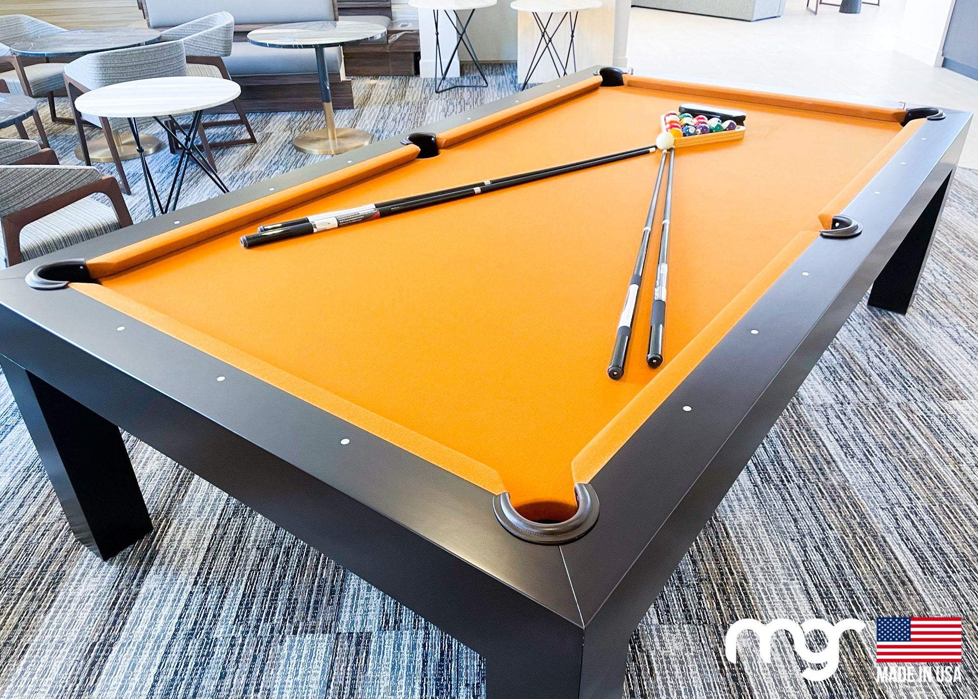 The Modern Pool Table (Oak Wood with Espresso Finish) - Pool Shark Supply