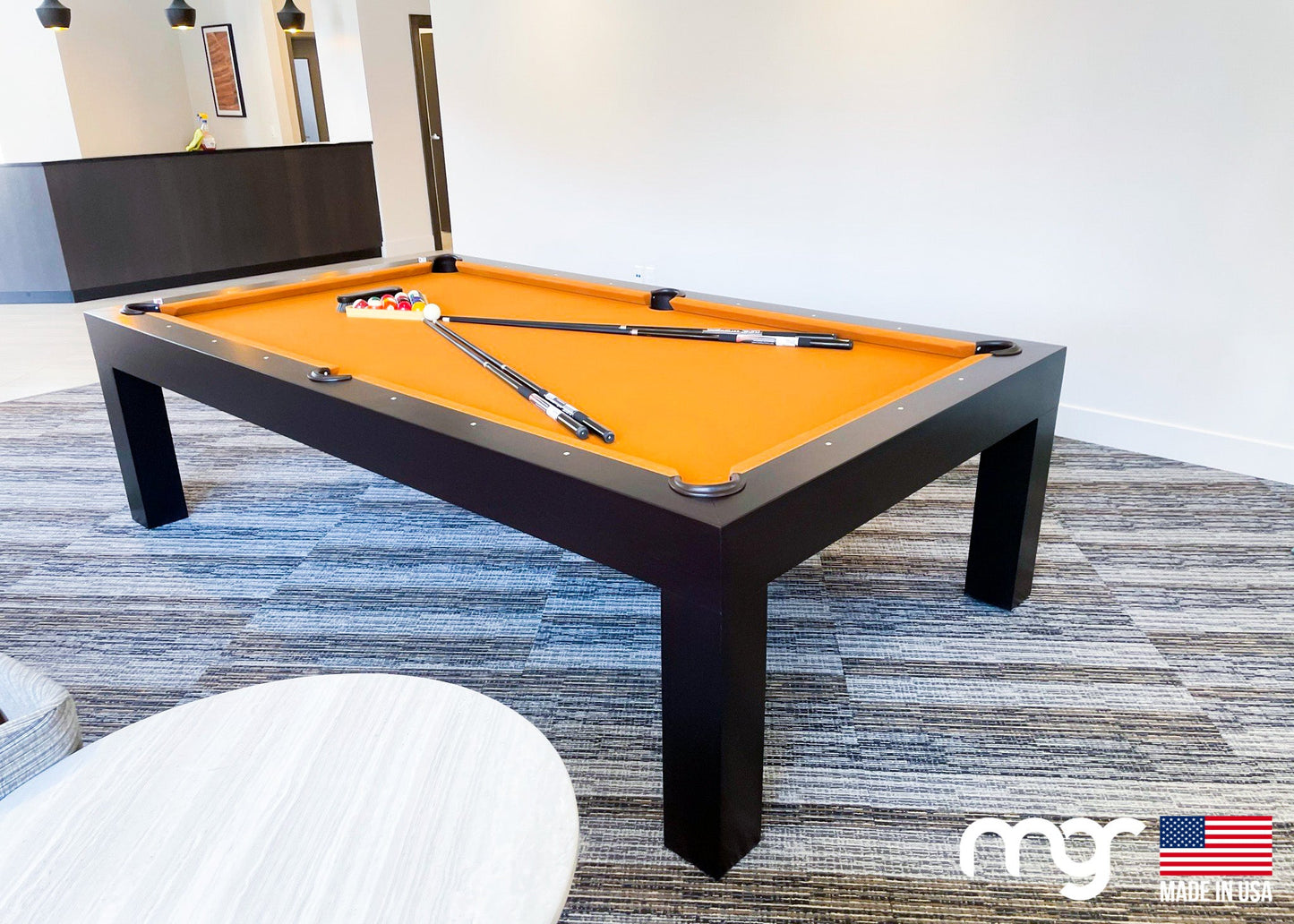 The Modern Pool Table (Oak Wood with Espresso Finish) - Pool Shark Supply Pool Shark Supply