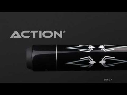 Action BW24 Black and White Pool Cue
