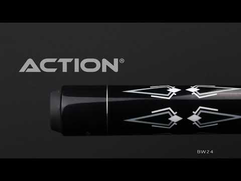 Action BW24 Black and White Pool Cue