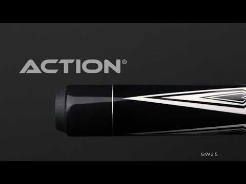 Action BW25 Black and White Pool Cue