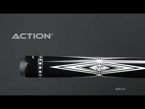Action BW26 Black & White Pool Cue